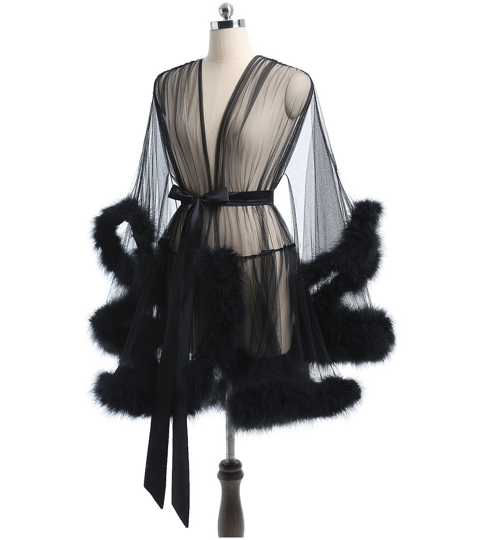 See-through, seductive lace nightgown