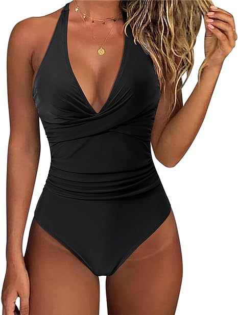 One-piece halter neck strap criss-cross backless sexy lingerie