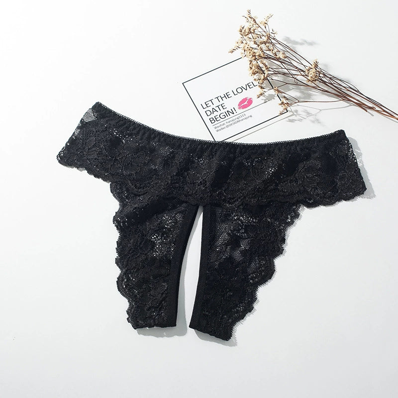 Open crotch hot lace sexy panties
