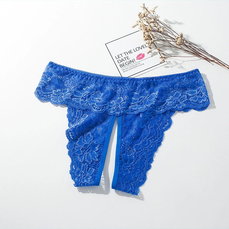 Open crotch hot lace sexy panties